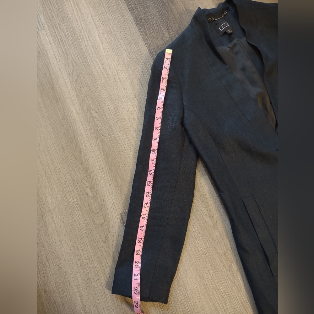 AYR Linen Navy Blue  Women's Blazer Sz 6 - Picture 8 of 12